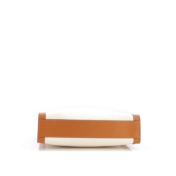 CELINE BEIGE CANVAS CABAS TOTE CROSSBODY BAG - Picture 5 of 6